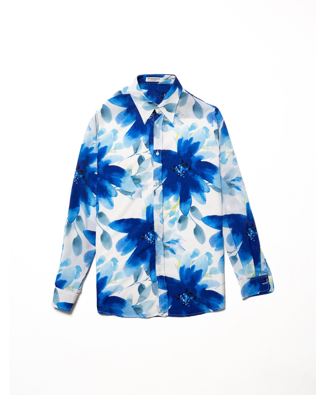 Blue Lily Long Sleeve Resort Shirt